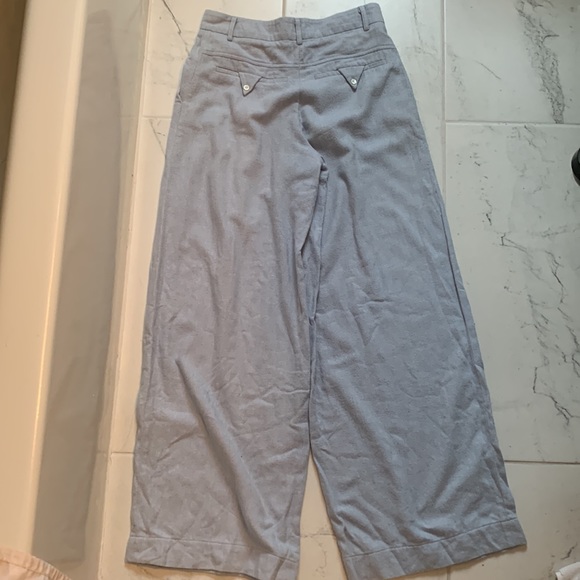 Blue wide leg flannel trousers by Nanushka size XS - Picture 4 of 8